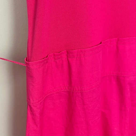 NWT Veronica Beard Austyn Tiered Midi Dress Fuschia sz XL Stretch Pima Cotton - Picture 4 of 8